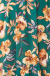 Verrina Green High-Low Floral Summer Dress | Boutique 1861 fabric detail