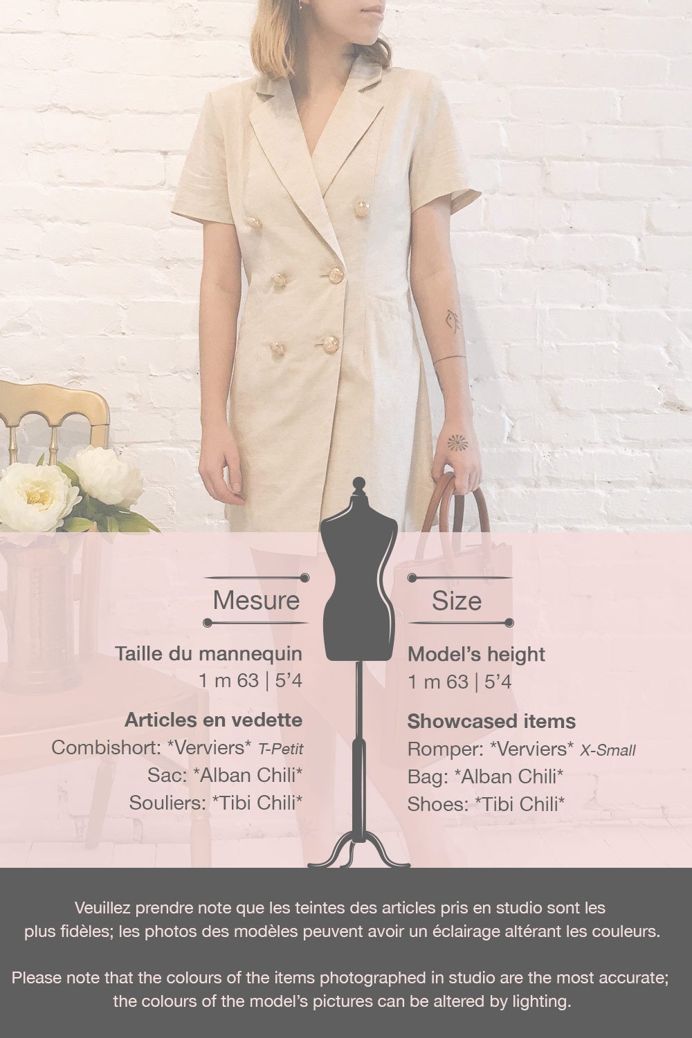 Verviers Beige Natural Linen Tailor Romper | La petite garçonne template