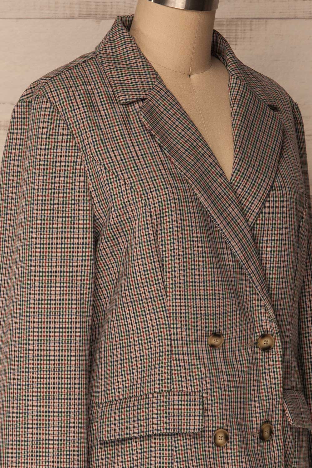 Landéan Colourful Plaid Double Breasted Jacket | La Petite Garçonne 5