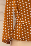 Viboras Yellow & White Polka Dot Wrap Blouse | La Petite Garçonne sleeve