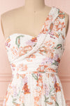 Vibrissa White Floral Lace Maxi Dress | Boutique 1861 front close-up