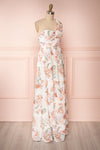 Vibrissa White Floral Lace Maxi Dress | Boutique 1861 side view