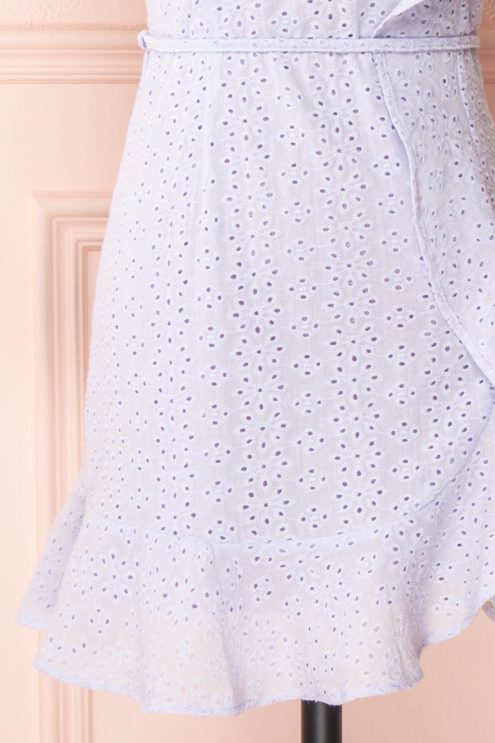 Vidia Lavender Openwork Short Dress | Boutique 1861 skirt
