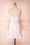 Vidia Peony Light Pink Openwork Short Dress | Boutique 1861 back view