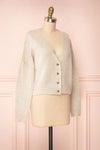 Vikep Beige Knitted Button-Up Cardigan | Boutique 1861 side view