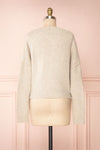 Vikep Beige Knitted Button-Up Cardigan | Boutique 1861 back view