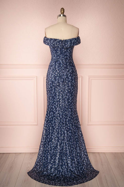 Vindya | Blue Sequin Gown