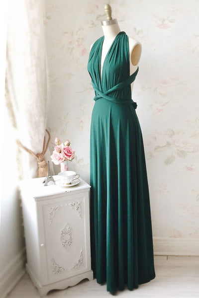Violaine Emerald Convertible Maxi Dress | Boutique 1861 instagram