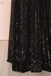 Vitaliya Black Sequin Maxi Dress skirt | Boutique 1861