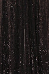 Vitaliya Black Sequin Maxi Dress fabric | Boutique 1861