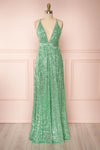 Vitaliya Mint | Green Sequin Dress
