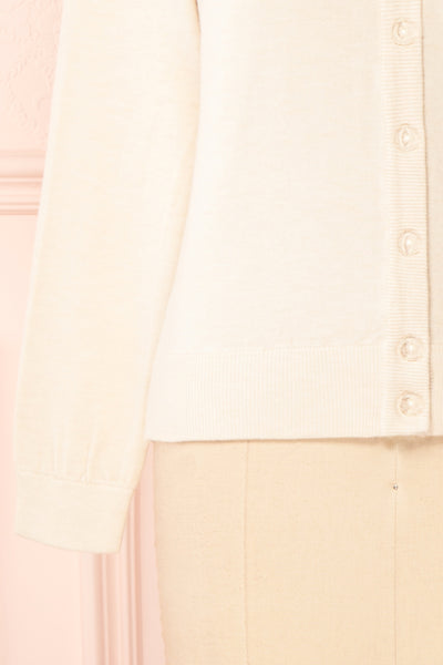 Vizela Beige Long Sleeve Button-Up Cardigan | Boutique 1861 bottom