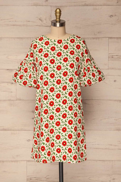 Voloder Floral Short Sleeved Tunic Dress | La Petite Garçonne
