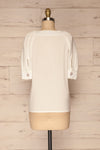 Vouzela White T-Shirt w/ Puffy Sleeves | La petite garçonne back view