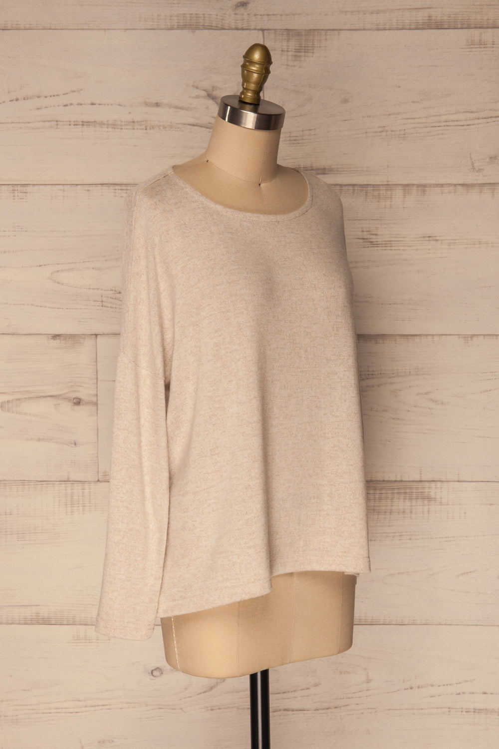 Wail Sand Beige Soft Knit Sweater Top | La Petite Garçonne 3