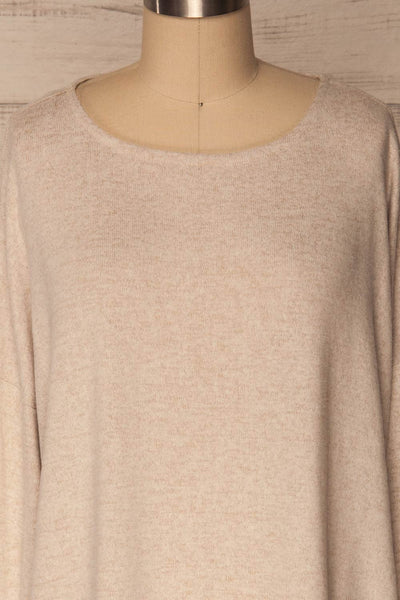 Wail Sand Beige Soft Knit Sweater Top | La Petite Garçonne 2