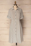 Wakefield Black & White Striped Button-Up Dress | La Petite Garçonne