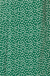 Wakkanai Green & White Floral Midi Wrap Dress | Boutique 1861 fabric detail