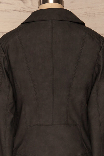 Washington Black Faux Leather Motorcycle Jacket | La Petite Garçonne 8