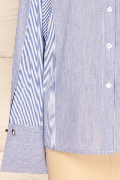 Wasigny Blue & White Striped Oversized Shirt | La Petite Garçonne