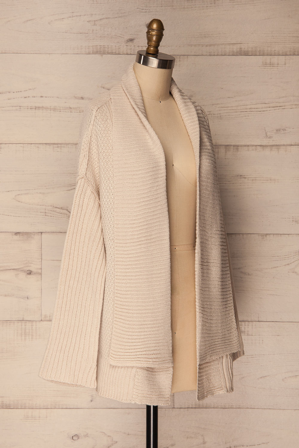 Wielki Beige Long Sleeved Knit Cardigan | La Petite Garçonne 3