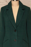 Wiesbaden Green Felt Coat | La Petite Garçonne front close-up