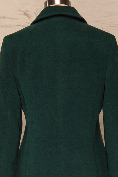 Wiesbaden Green Felt Coat | La Petite Garçonne back close-up