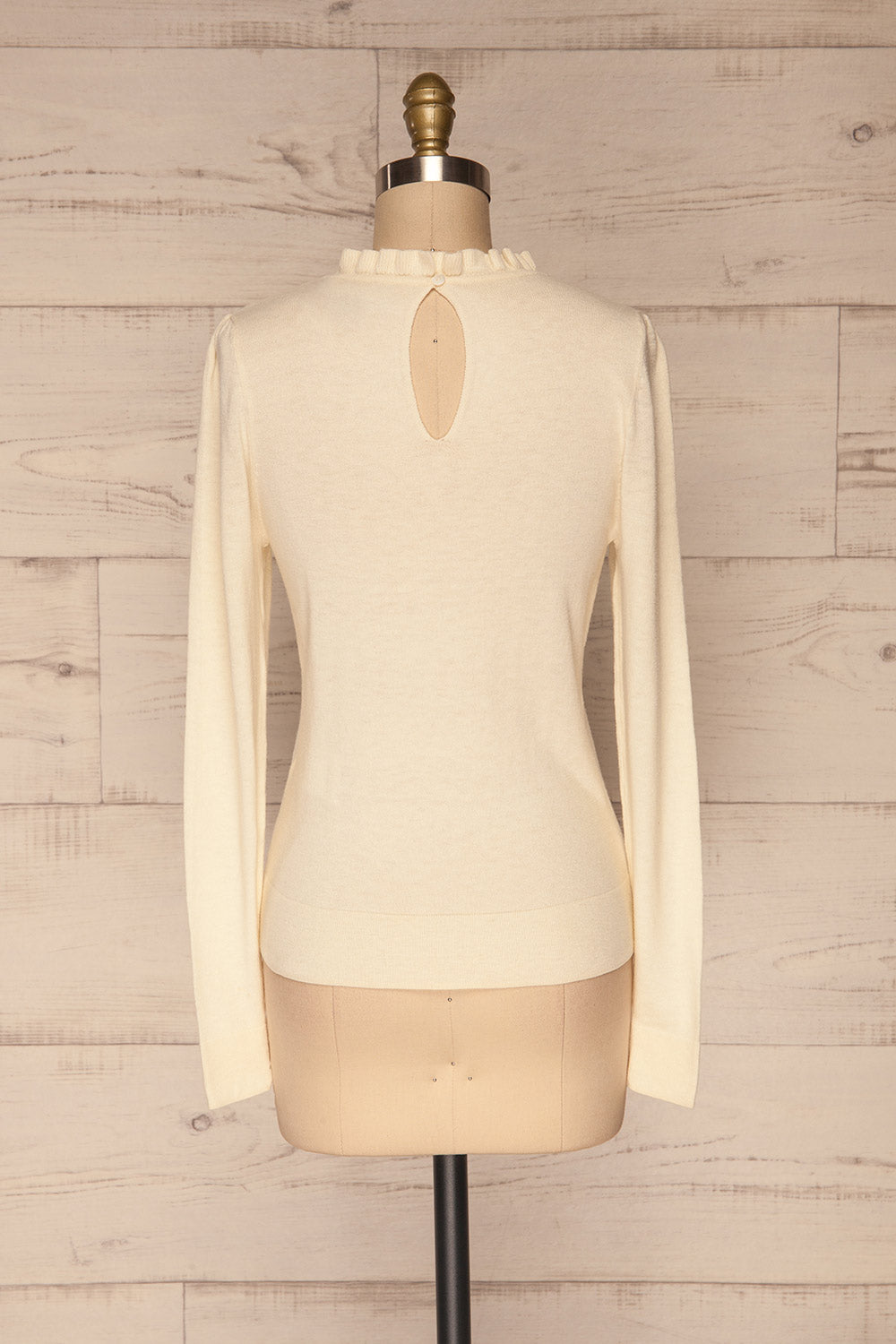 Wigan Beige Knit Sweater | Tricot Beige | La petite garçonne back view