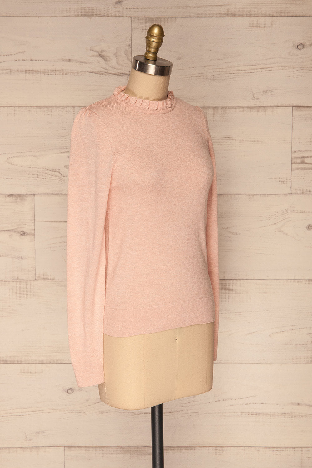 Wigan Rose Knit Sweater | Tricot Rose | La petite garçonne side view 