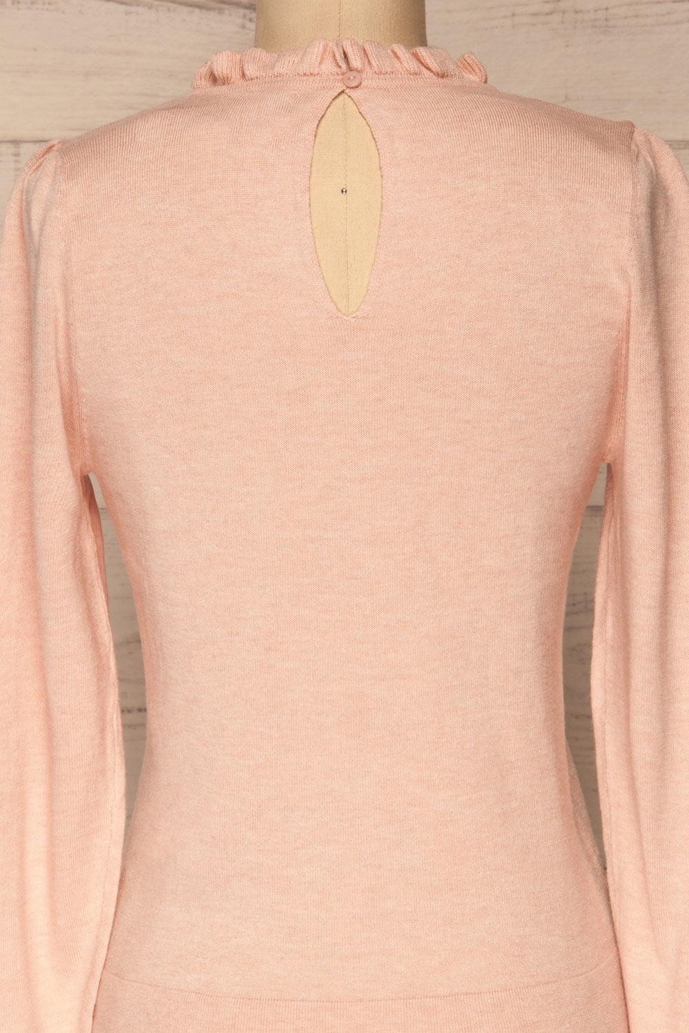 Wigan Rose Knit Sweater | Tricot Rose | La petite garçonne back close-up