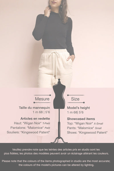 Malomice Beige Linen Effect Pants | La Petite Garçonne template