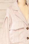 Willem Button Up Checkered Long Sleeves Jacket | La petite garçonne side close-up
