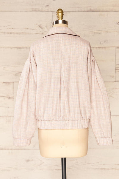 Willem Button Up Checkered Long Sleeves Jacket | La petite garçonne back view