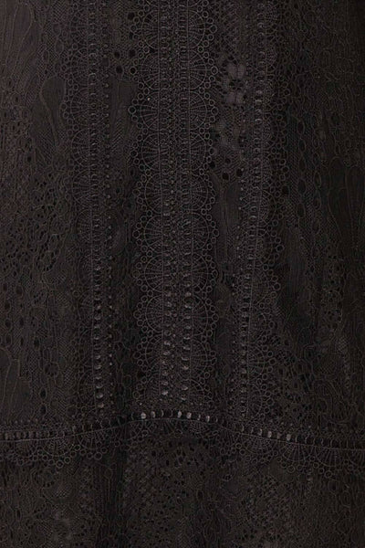 Winifred Black Lace Dress | Robe Cocktail fabric close up| Boutique 1861