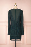 Winifred Emerald Lace Dress | Robe Cocktail back view | Boutique 1861