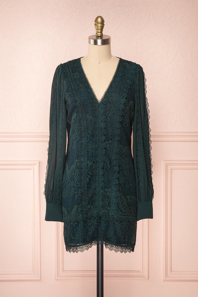 Winifred Emerald Lace Dress | Robe Cocktail | Boutique 1861