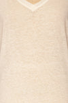 Winona White V-Neck T-Shirt | La petite garçonne fabric