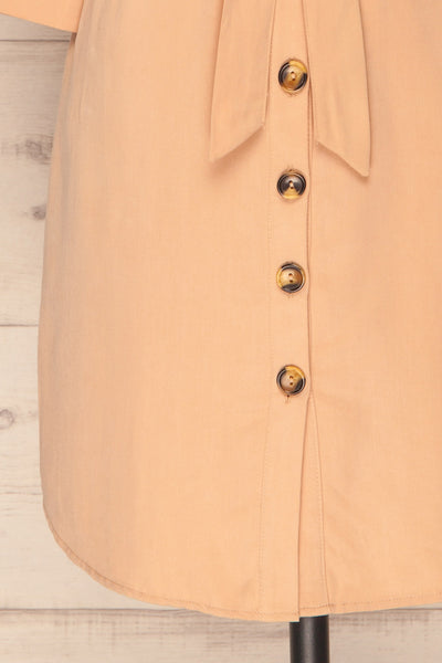 Wolverton Sand Beige A-Line Shirt Dress | La Petite Garçonne