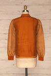 Xandra Orange Iridescent Tulle Shirt w/ Bow back view | La petite garçonne