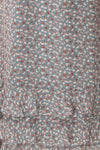 Xenia Blue Floral Maxi Dress w/ Ruffles fabric | Boutique 1861