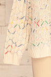 Yaryna Beige Loose Knit Sweater | La Petite Garçonne bottom close-up