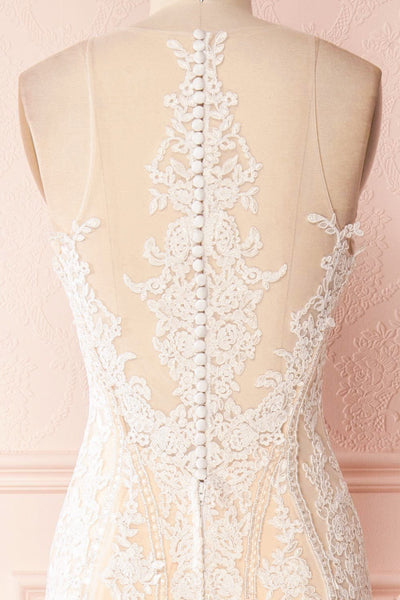Yebin Beige Embroidery & Beads Bridal Dress | Boutique 1861