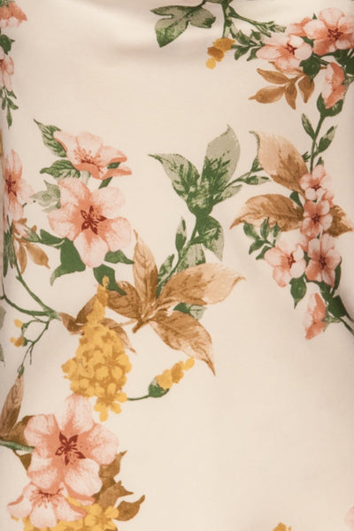 Yekaterina White Floral Tank Top fabric | La petite garçonne