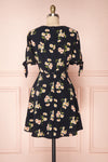 Yevtsye Navy Blue Floral A-Line Cocktail Dress | Boutique 1861 back view