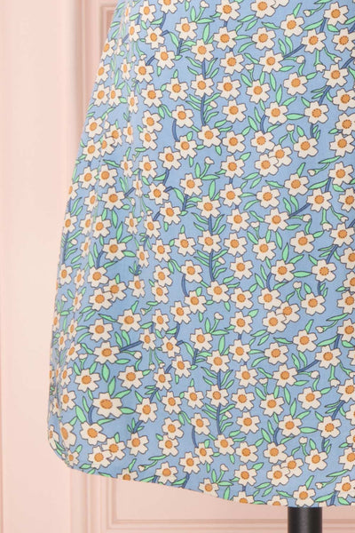 Yomari Light Blue Floral Wrap Dress | Boutique 1861 skirt