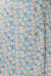 Yomari Light Blue Floral Wrap Dress | Boutique 1861 fabric