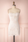 Yoojin White Lace & Beige Mini Bridal Bustier Dress | Boudoir 1861