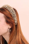 Youja Silver Headband w/ Rhinestones | La petite garçonne model