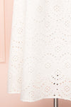Yousra Blanc White Openwork Midi Dress skirt | Boutique 1861