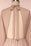 Yseult Light Pink Long Sleeved Maxi Dress | La petite garçonne back close up